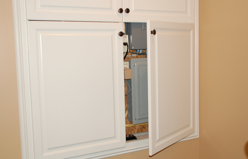Basement finishing touches hiding utilities