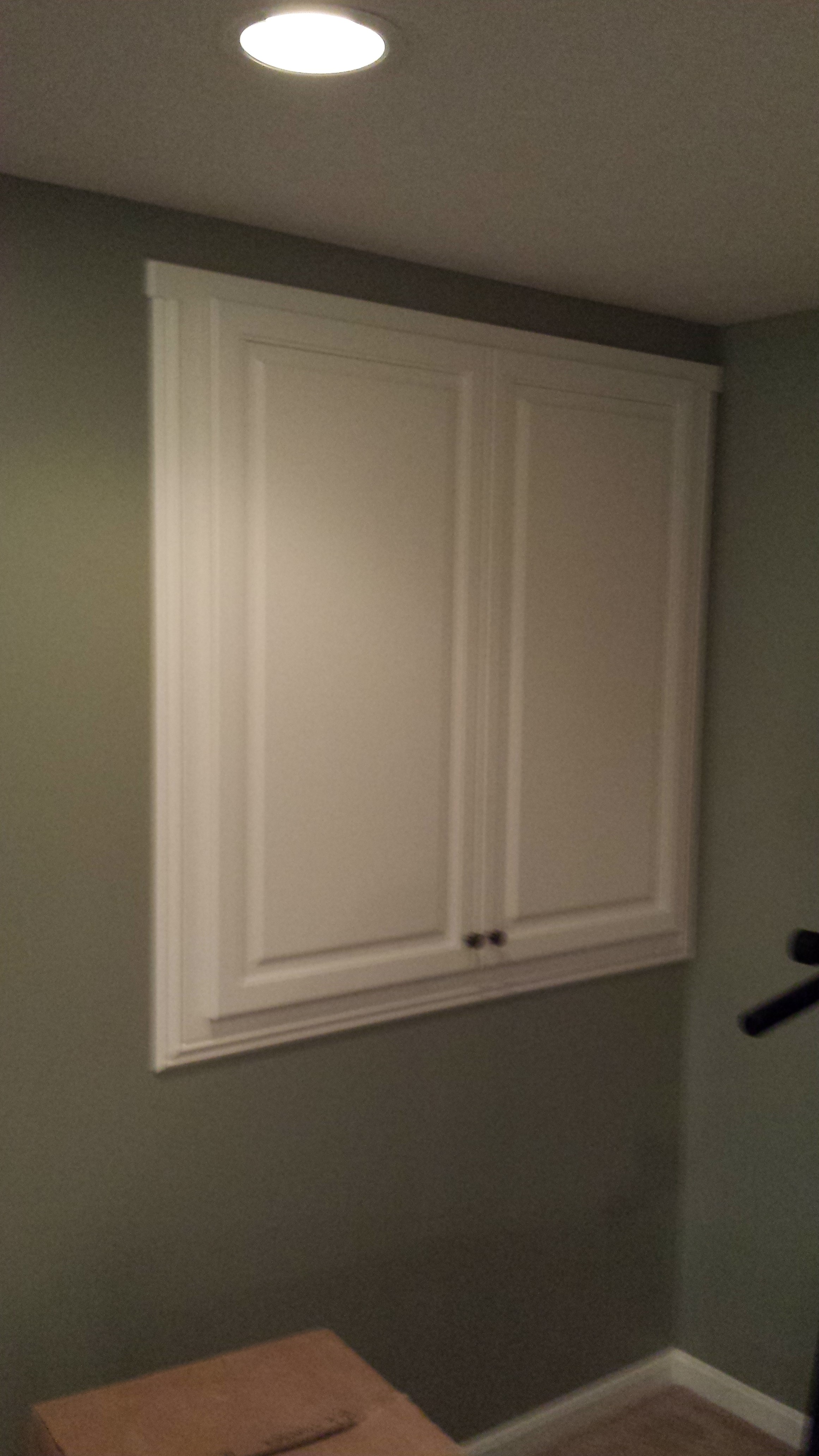 Cabinet doors that hide utility panels