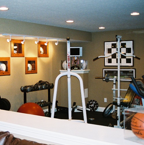 Basement workout exercise room Powell OH