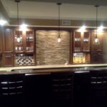 Storage and custom finishing for wet bar