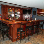 WetBar and custom woodwork Basement Finishing Dublin Ohio
