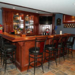 WetBar and custom woodwork Basement Finishing Dublin Ohio