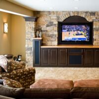 Basement Custom Stone in Remodel Tartan Fields Dublin OH